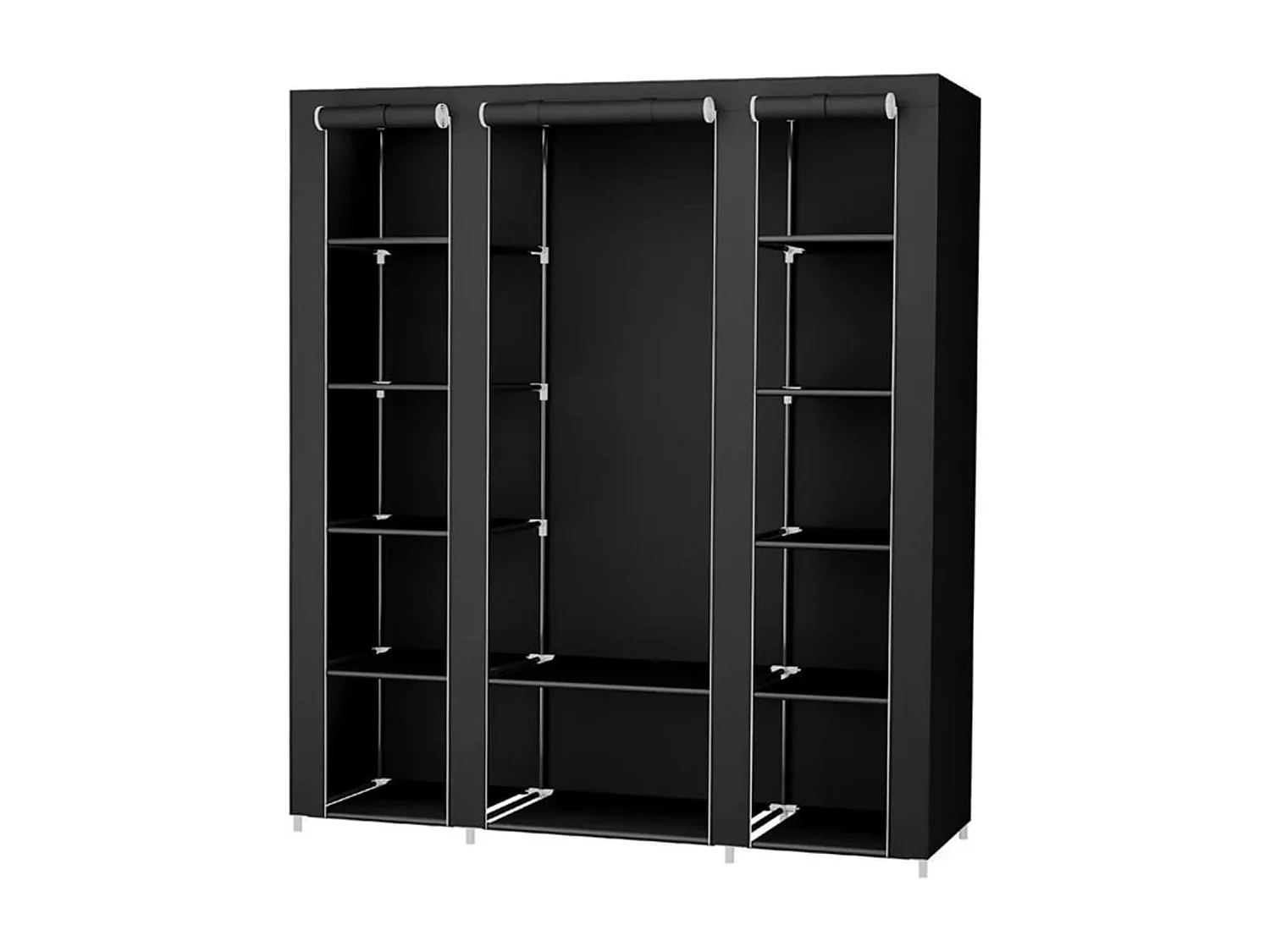 Bobbel Home - Opvouwbare Garderobekast - Kunststof - Zwart