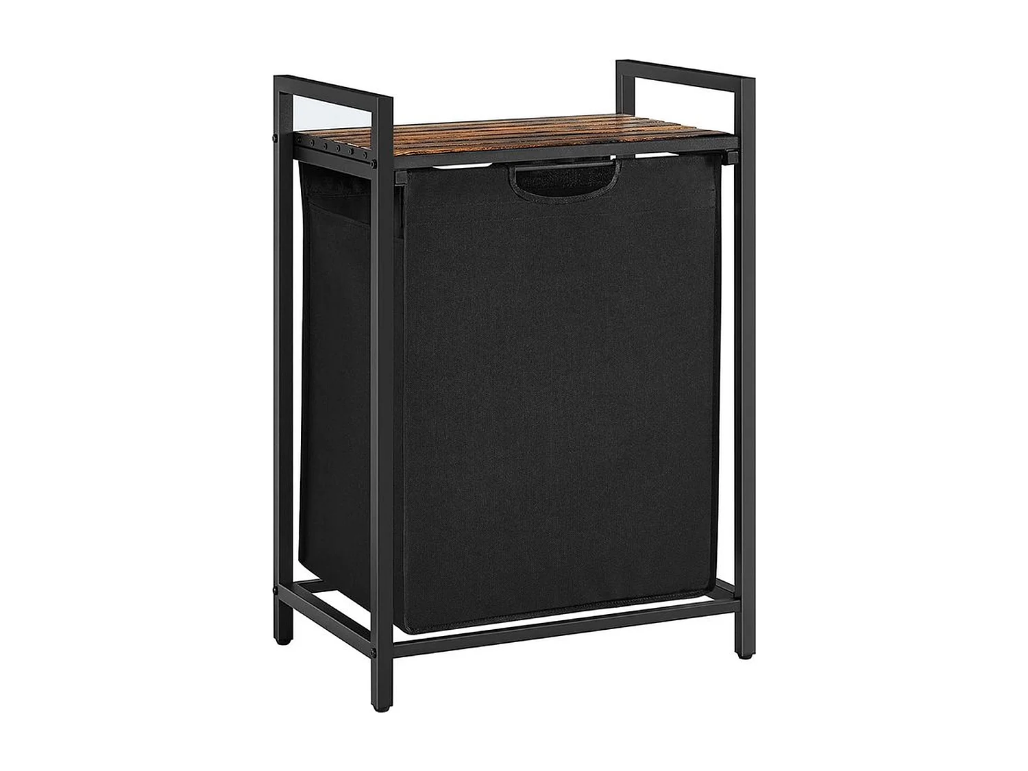 Wasmand, met plank, waskast, oxford stof wasstas, metalen frame, 65 l, 50 x 33 x 72 cm.