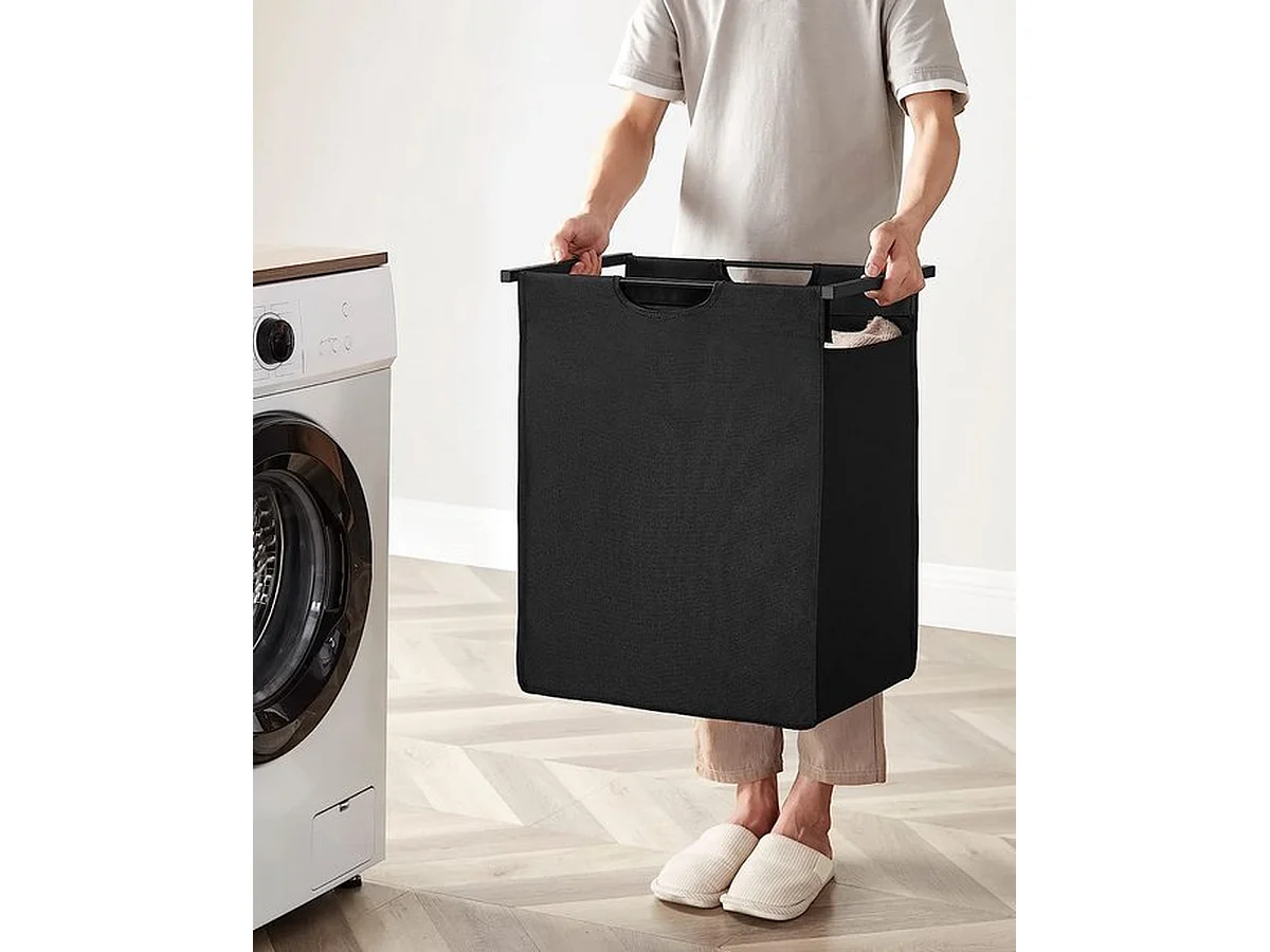 Wasmand, met plank, waskast, oxford stof wasstas, metalen frame, 65 l, 50 x 33 x 72 cm.