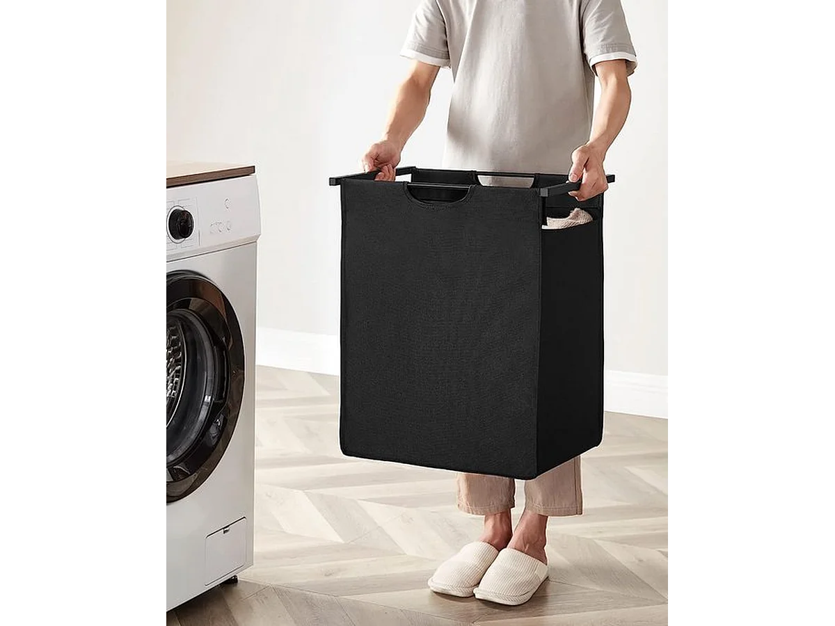 Wasmand, met plank, waskast, oxford stof wasstas, metalen frame, 65 l, 50 x 33 x 72 cm.