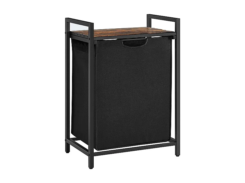 Wasmand, met plank, waskast, oxford stof wasstas, metalen frame, 65 l, 50 x 33 x 72 cm.