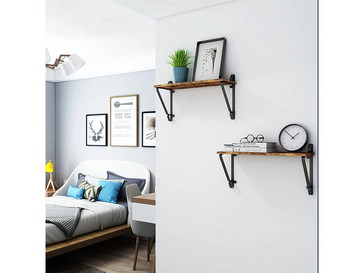 Parya Home - Houten Wandplanken - Set van 2