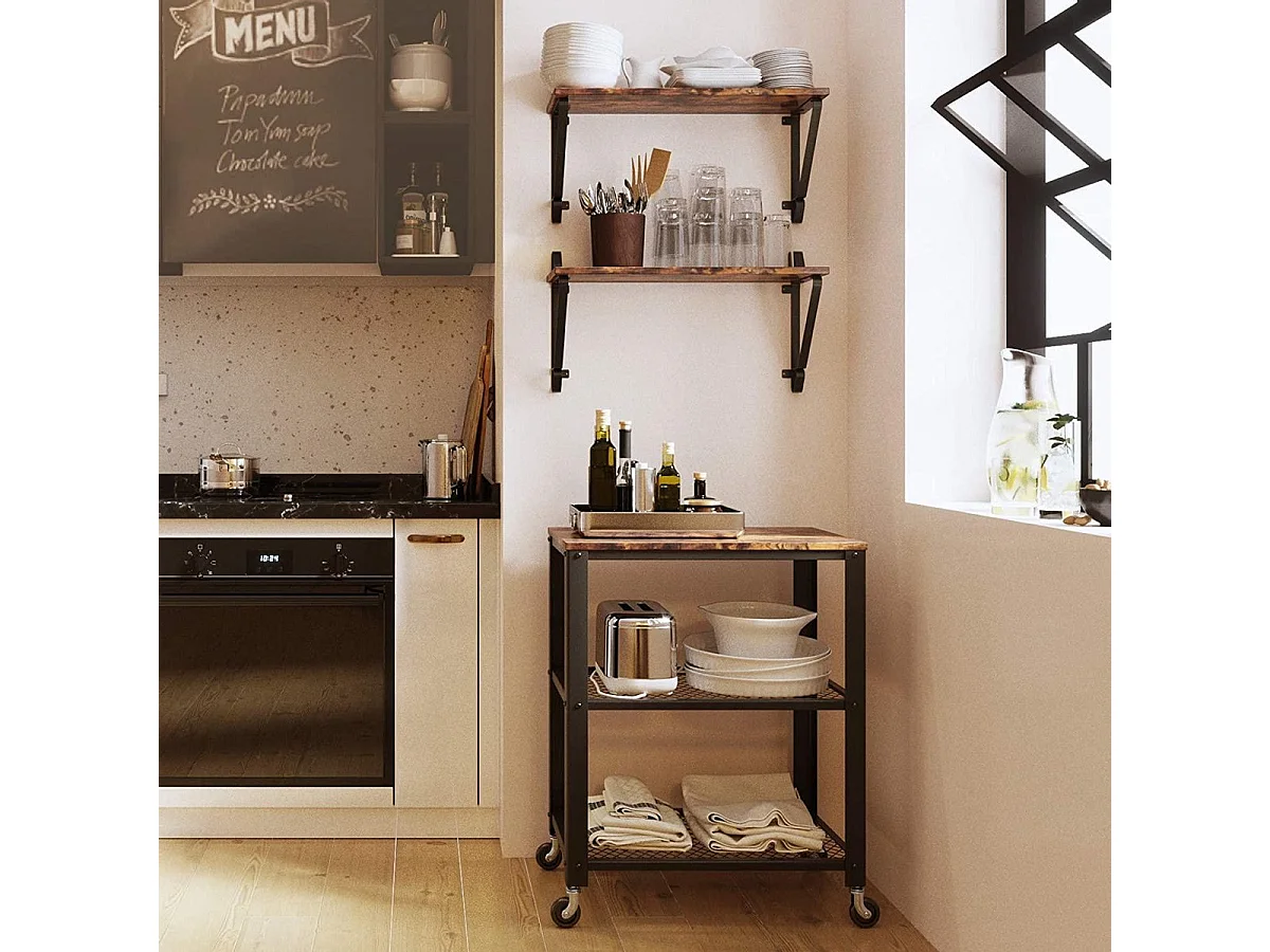 Parya Home - Houten Wandplanken - Set van 2