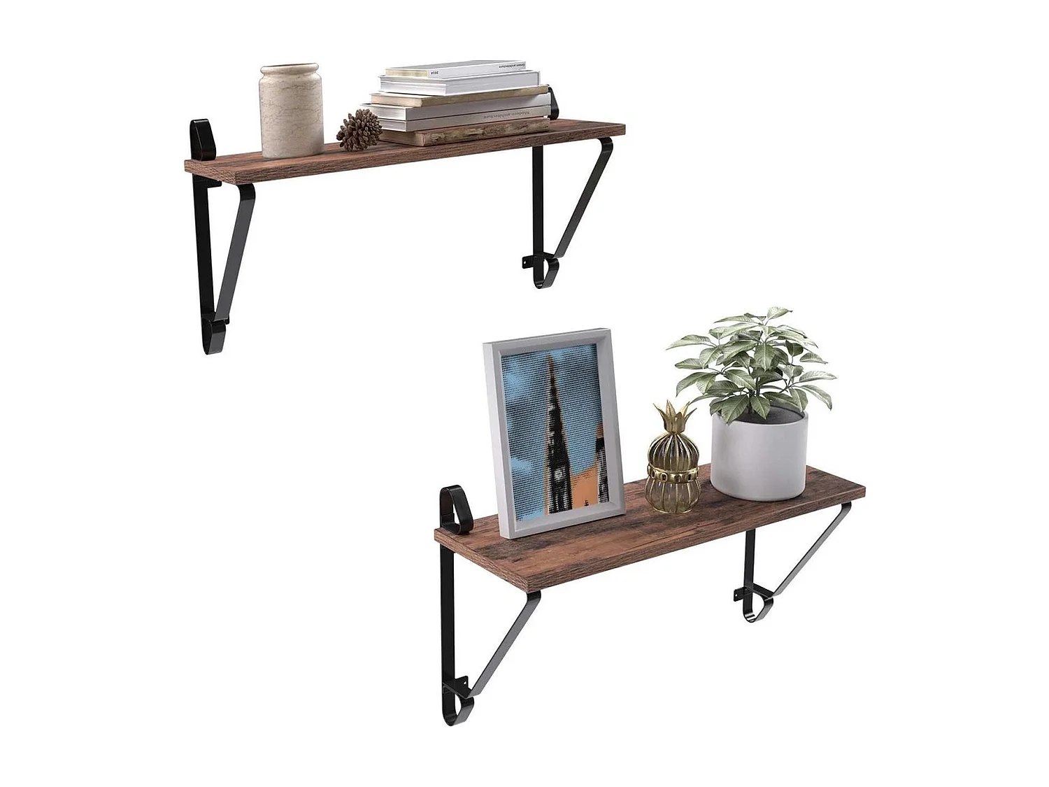 Parya Home - Houten Wandplanken - Set van 2