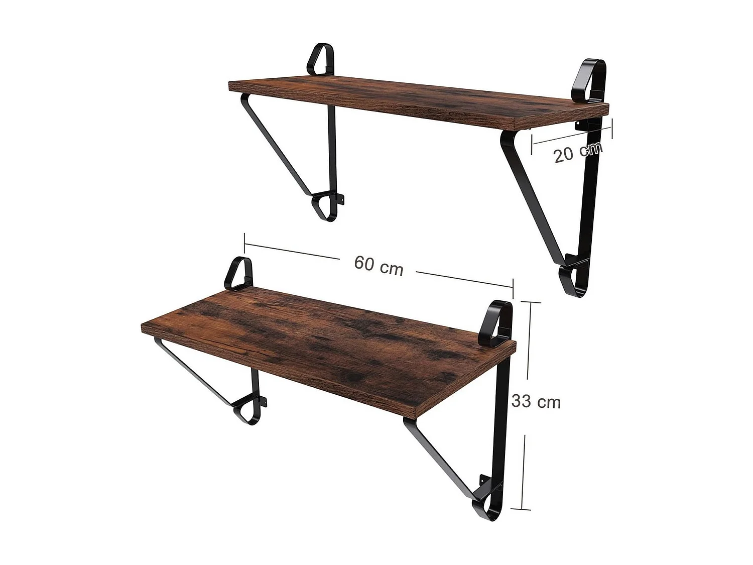 Parya Home - Houten Wandplanken - Set van 2