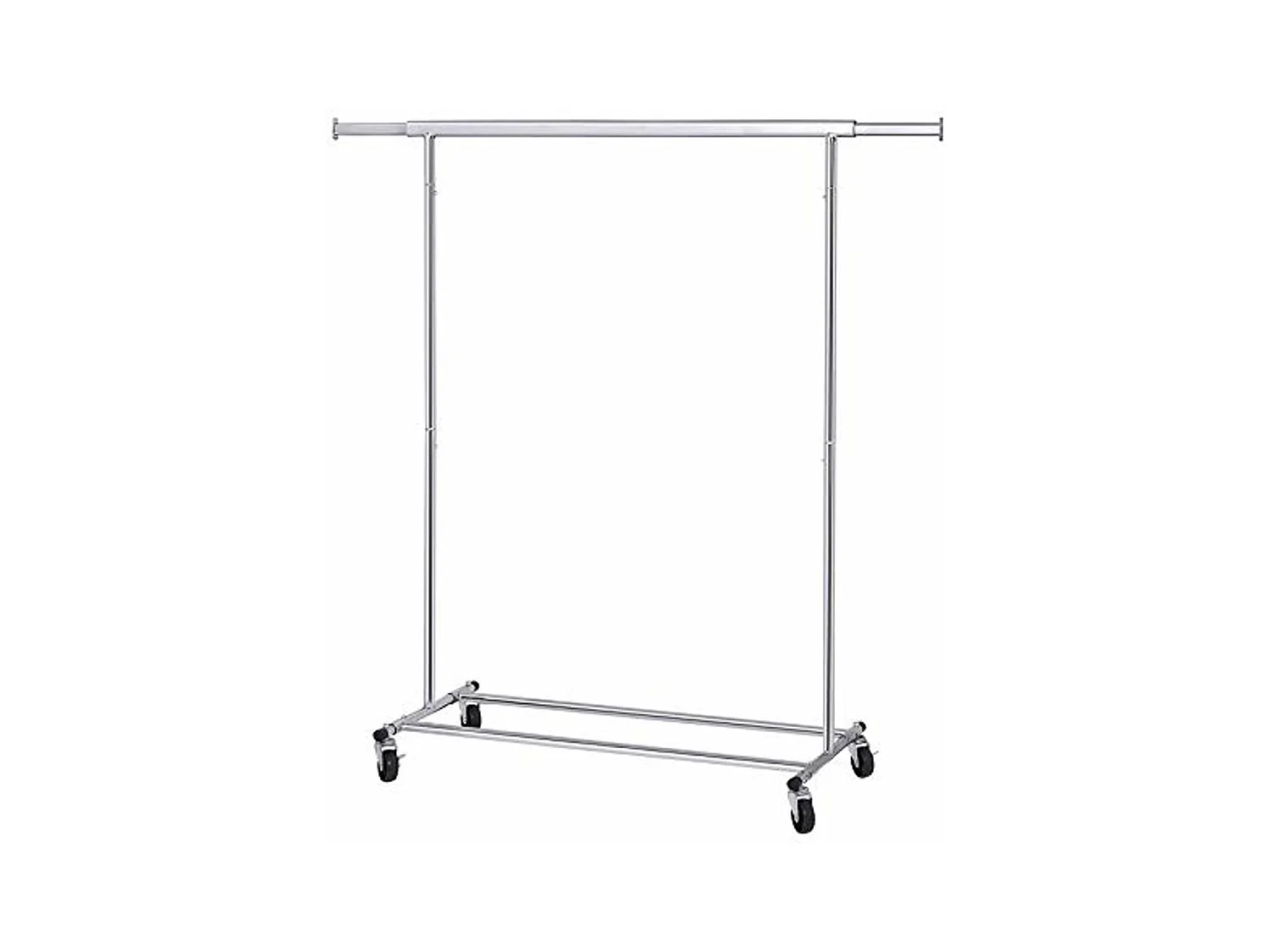 Heavy Duty Verrijdbaar Kledingrek Op Wielen - Stevig Mobiel Verstelbaar Kleren Rek Garderoberek'