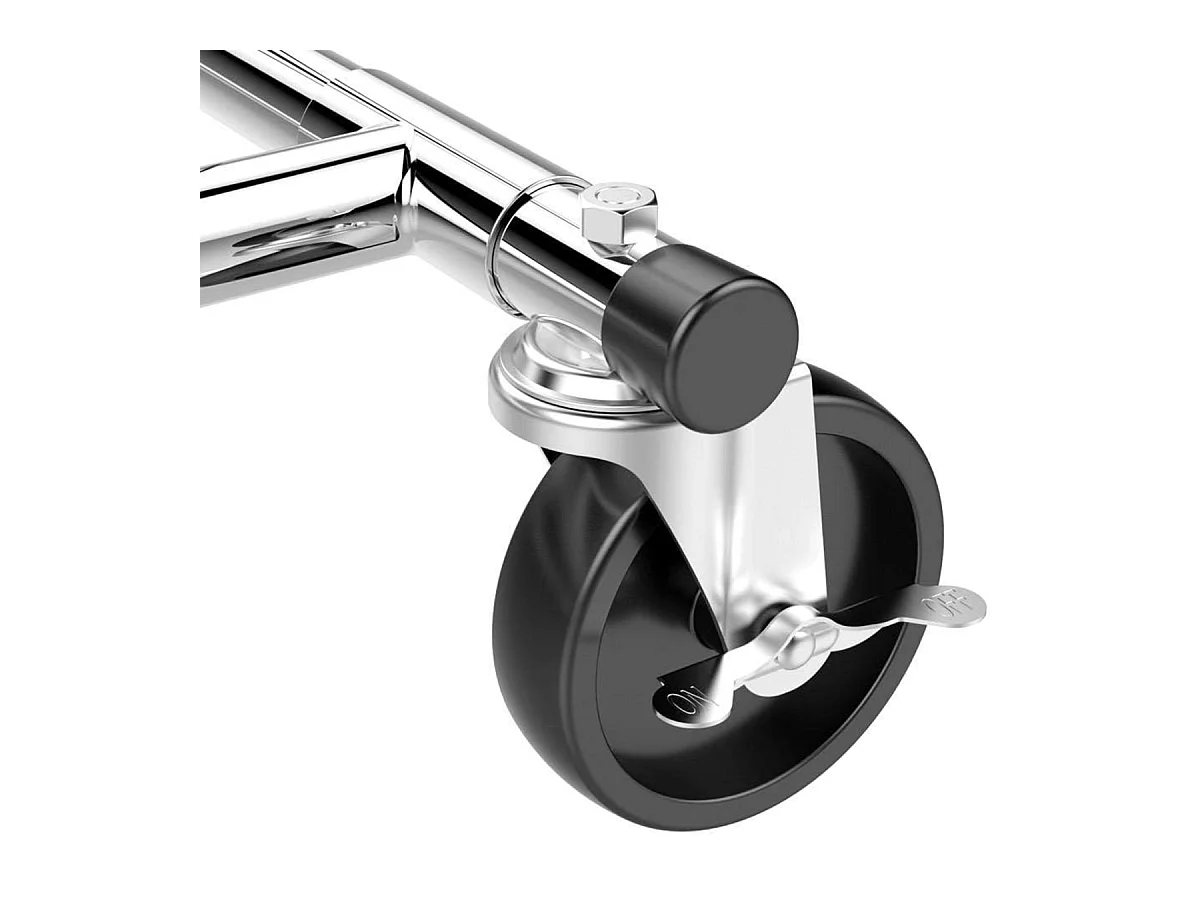 Heavy Duty Verrijdbaar Kledingrek Op Wielen - Stevig Mobiel Verstelbaar Kleren Rek Garderoberek'