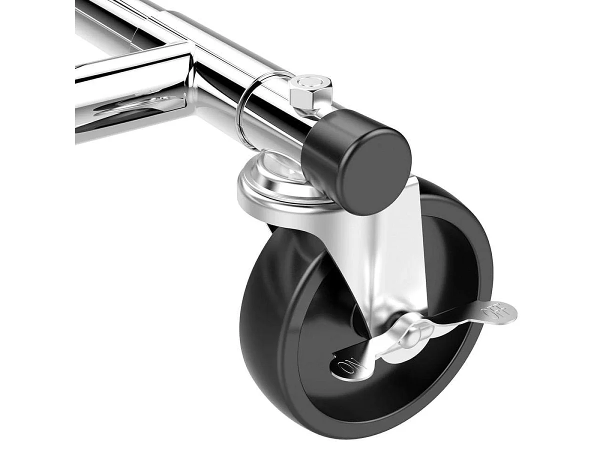 Heavy Duty Verrijdbaar Kledingrek Op Wielen - Stevig Mobiel Verstelbaar Kleren Rek Garderoberek'