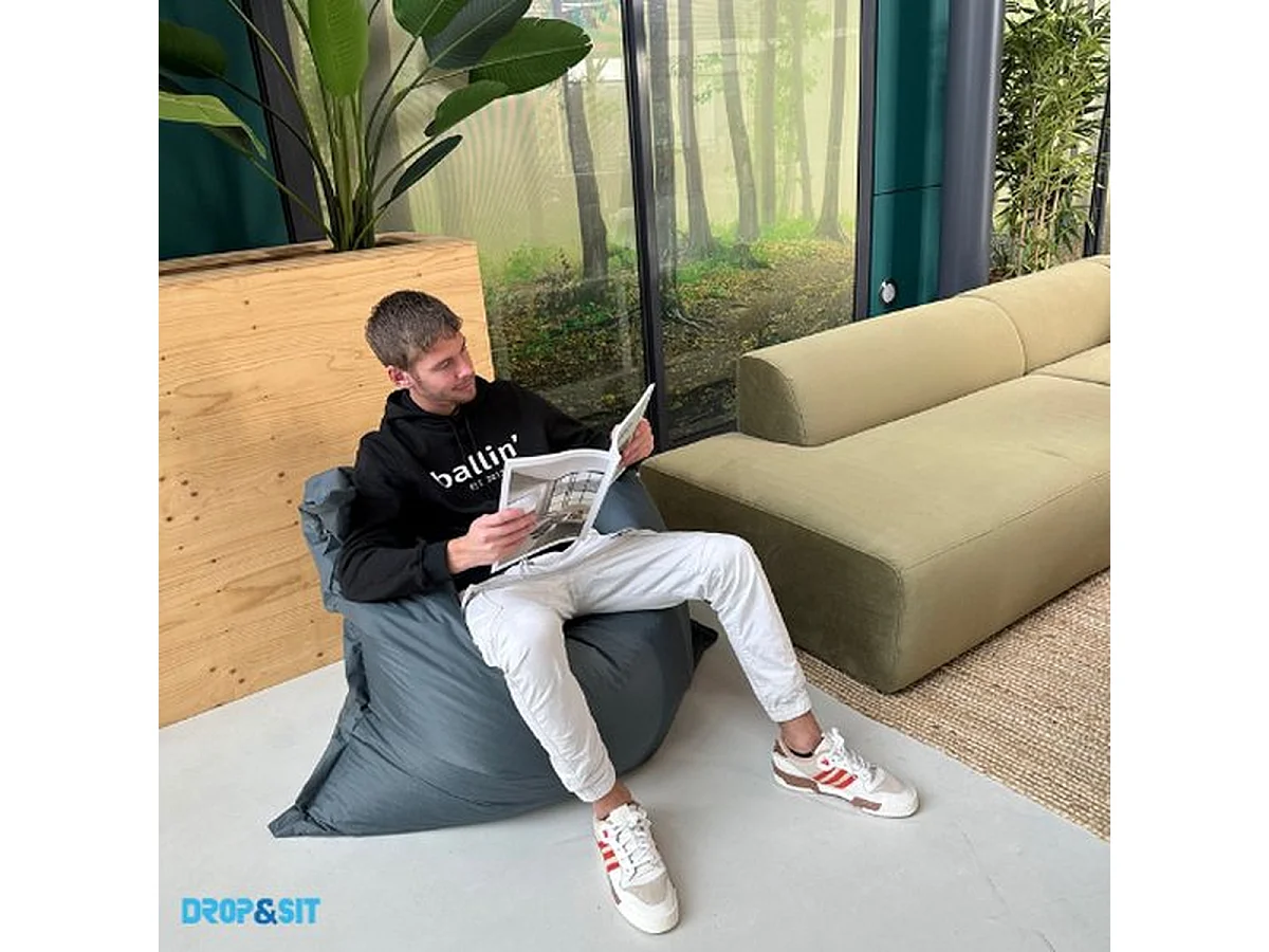 Parya - Grote Zitzak - Nylon - Zitzakfauteuil - Woonkamerzitzak - Turquoise