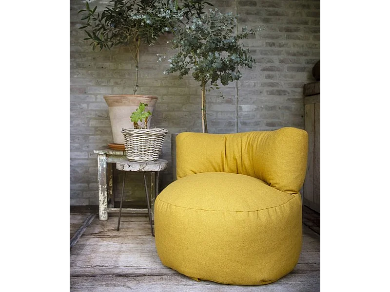 Parya - Zitzak Stoel Junior - Grijs - 70 x 50 cm - Kinderstoel met Vulling