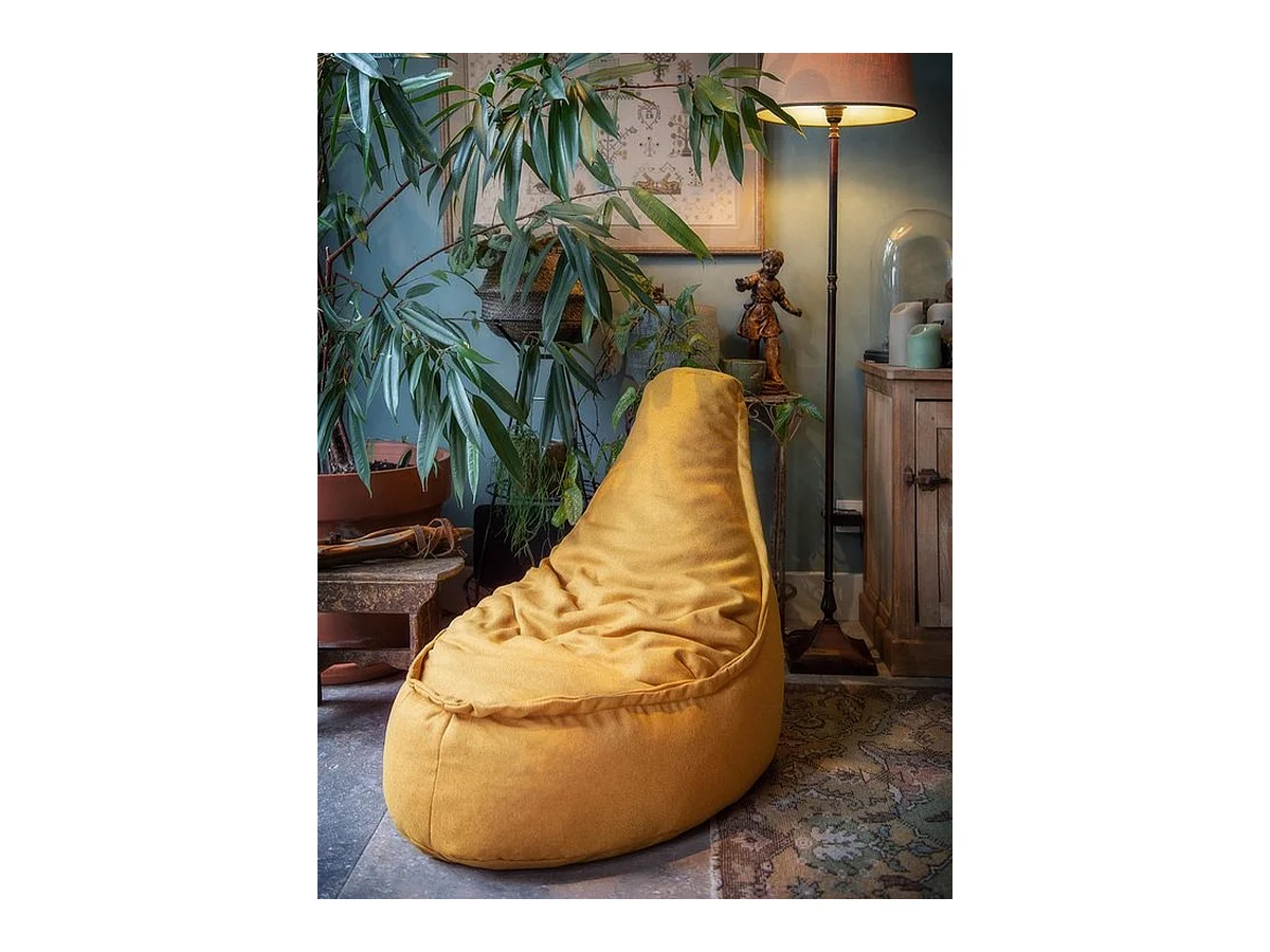 Parya - Zitzak Stoelvorm - Duurzaam - Geel - 320 Liter - Voor Binnen en Buiten