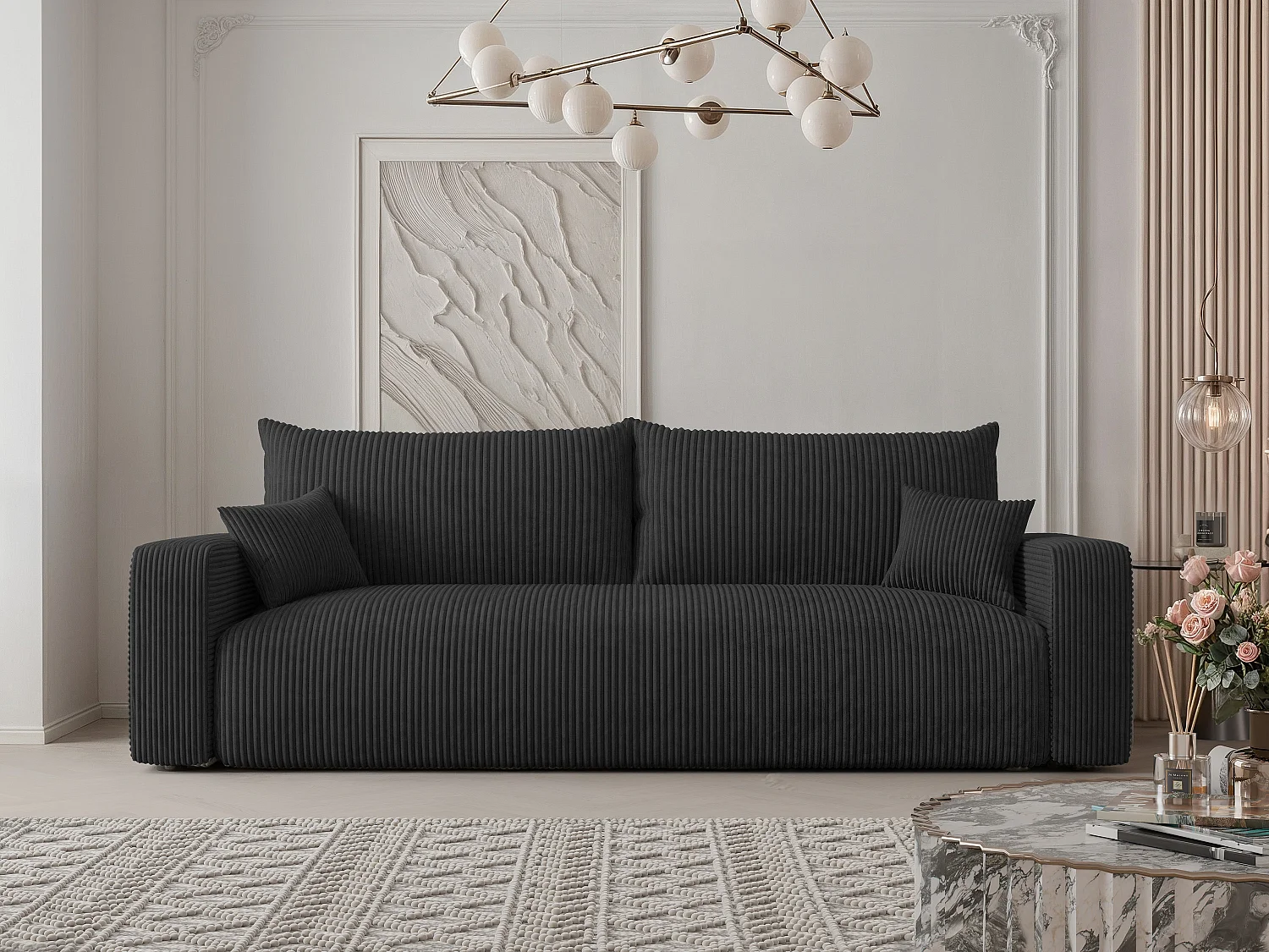 Canapé trois places avec fonction de couchage PIANO