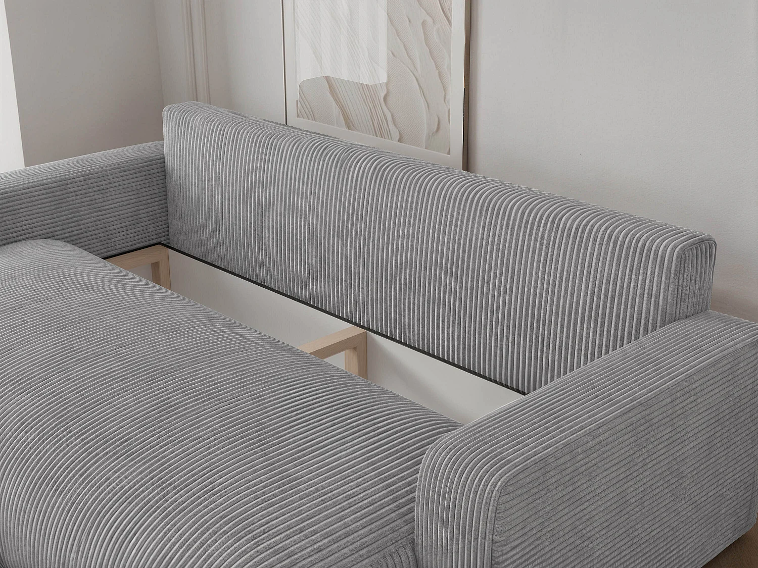 Canapé avec fonction couchage, Gris clair