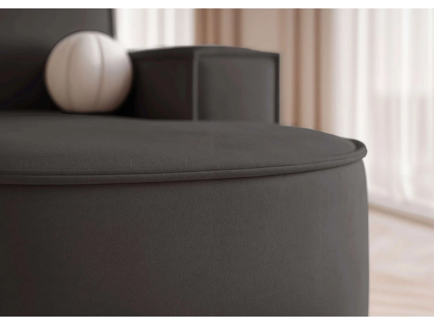 Canapé avec fonction couchage, Noir