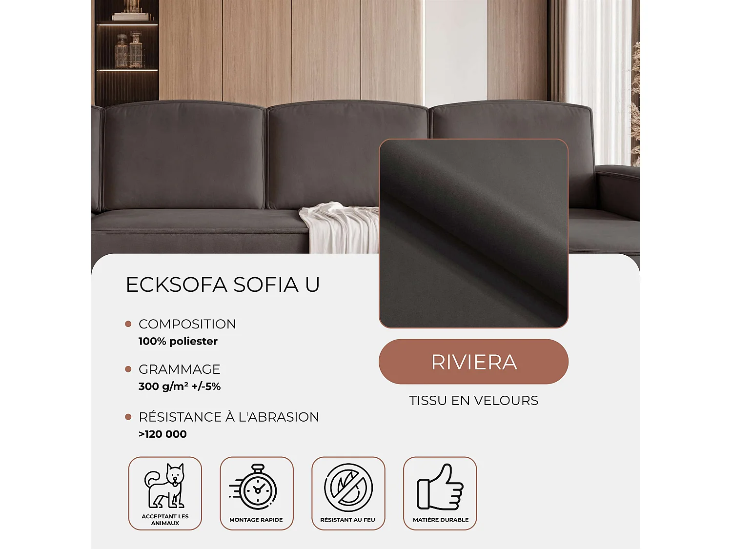 Canapé avec fonction couchage, Noir