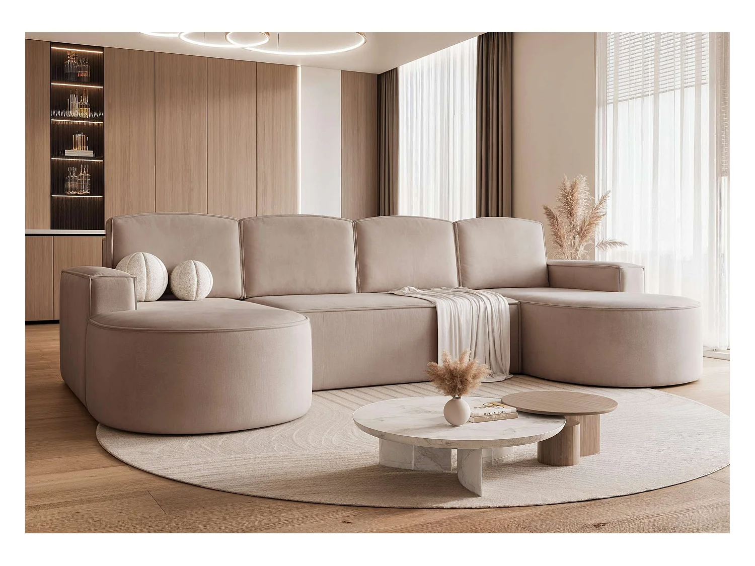 Canapé avec fonction couchage, Marron