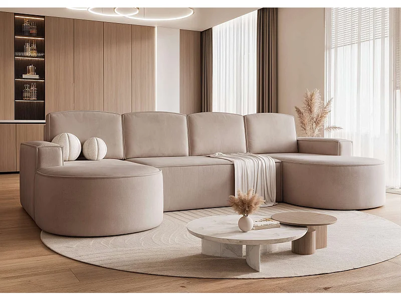 Canapé avec fonction couchage, Marron