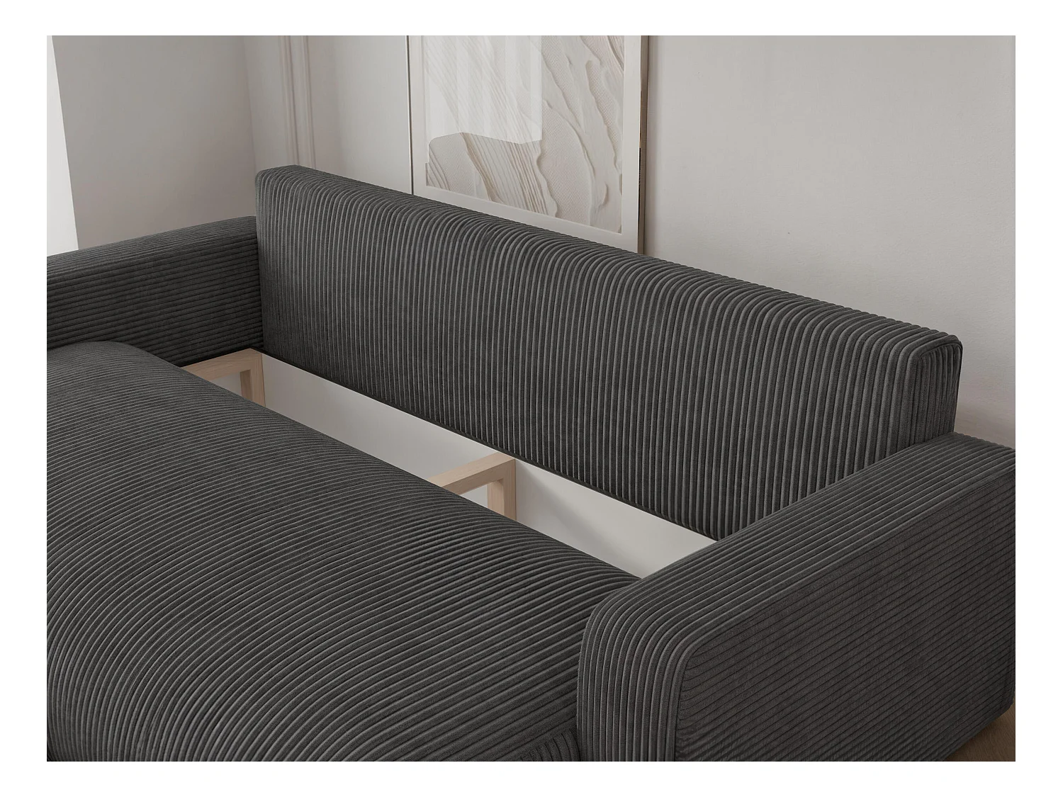 Canapé avec fonction couchage, Anthracite