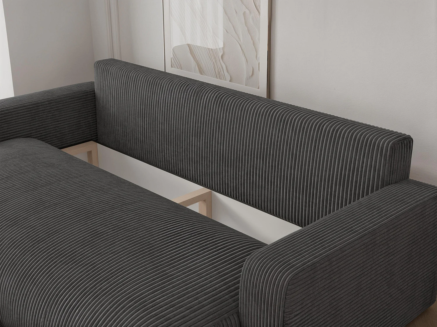 Canapé avec fonction couchage, Anthracite