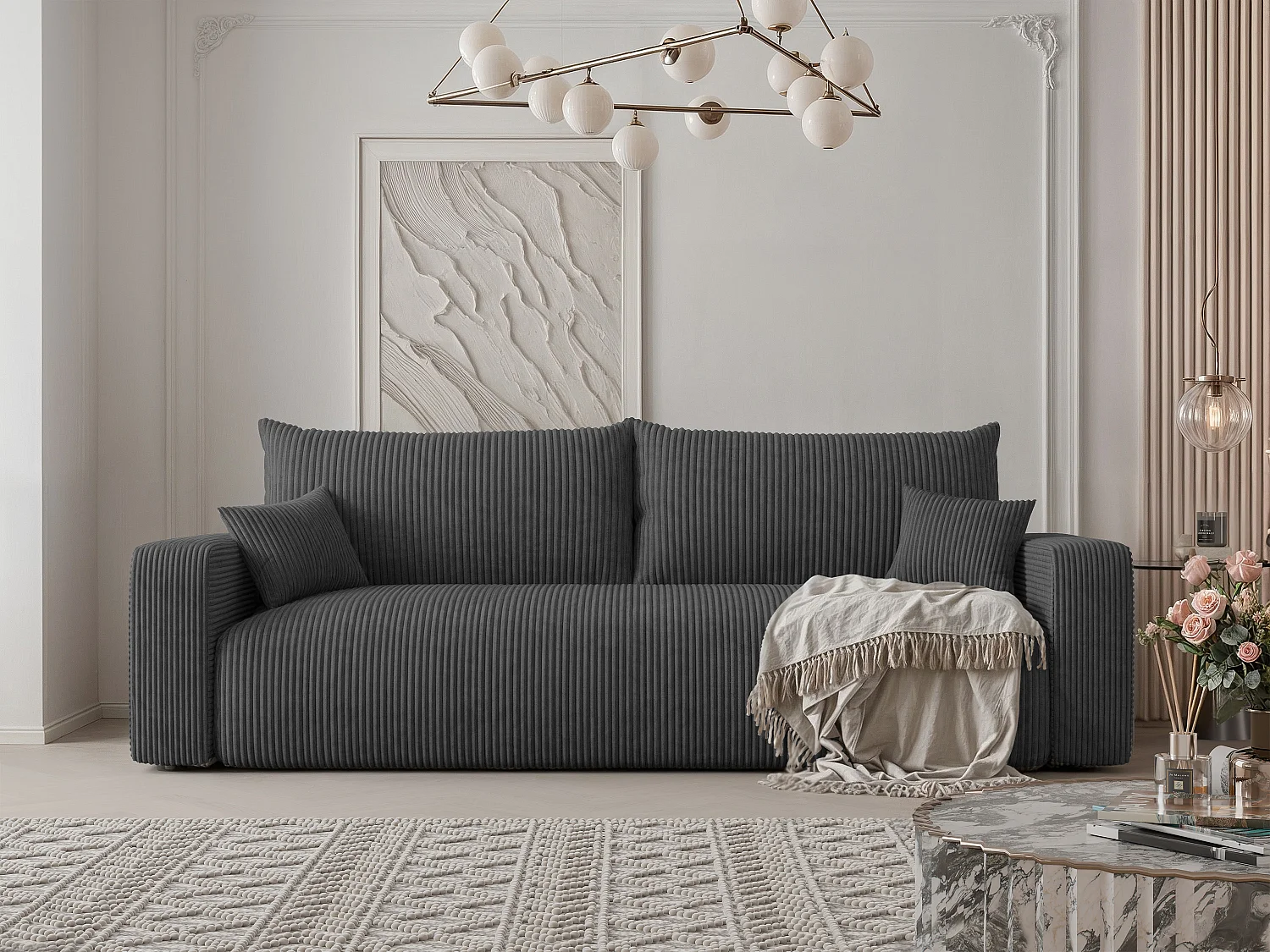 Canapé trois places avec fonction de couchage PIANO