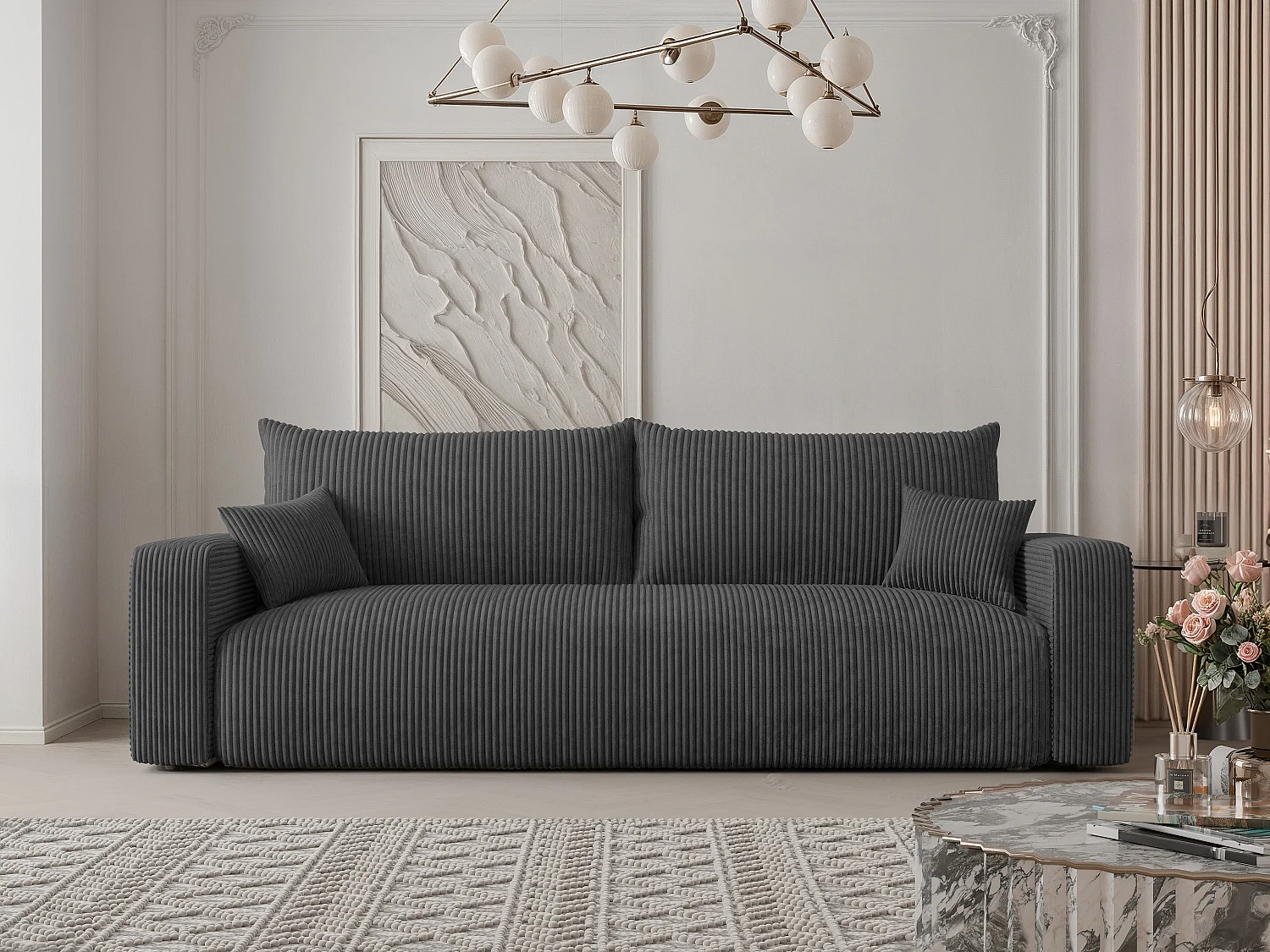 Canapé trois places avec fonction de couchage PIANO