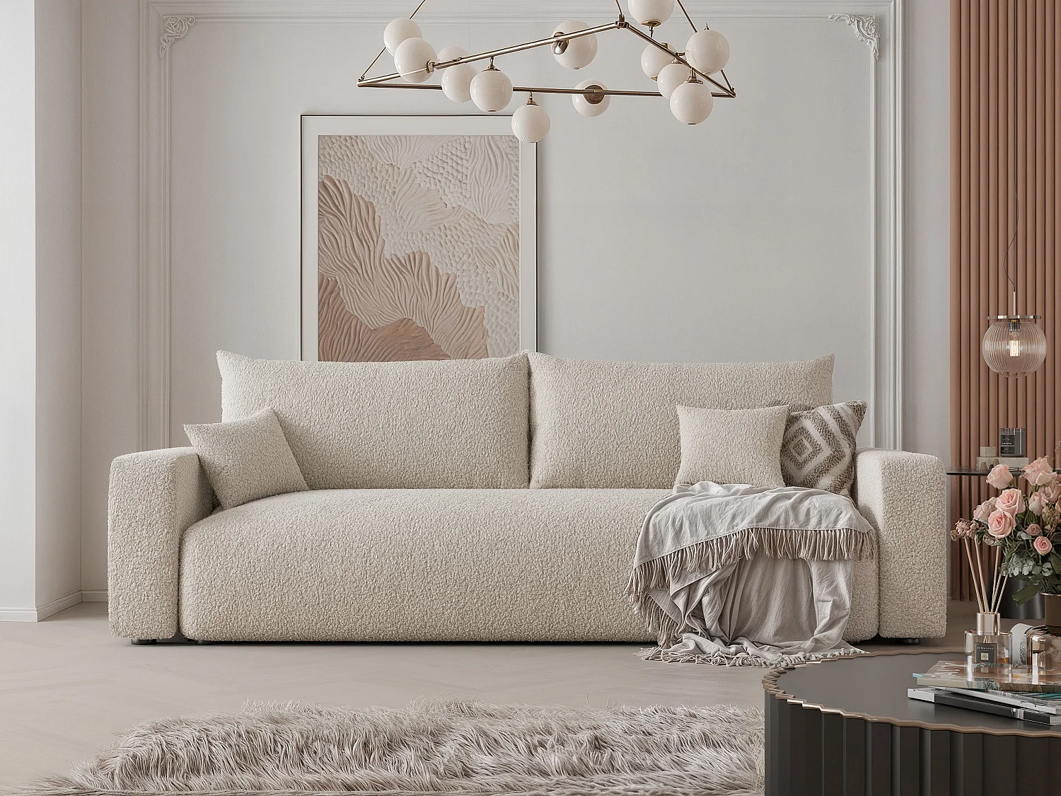 Canapé trois places avec fonction de couchage PIANO