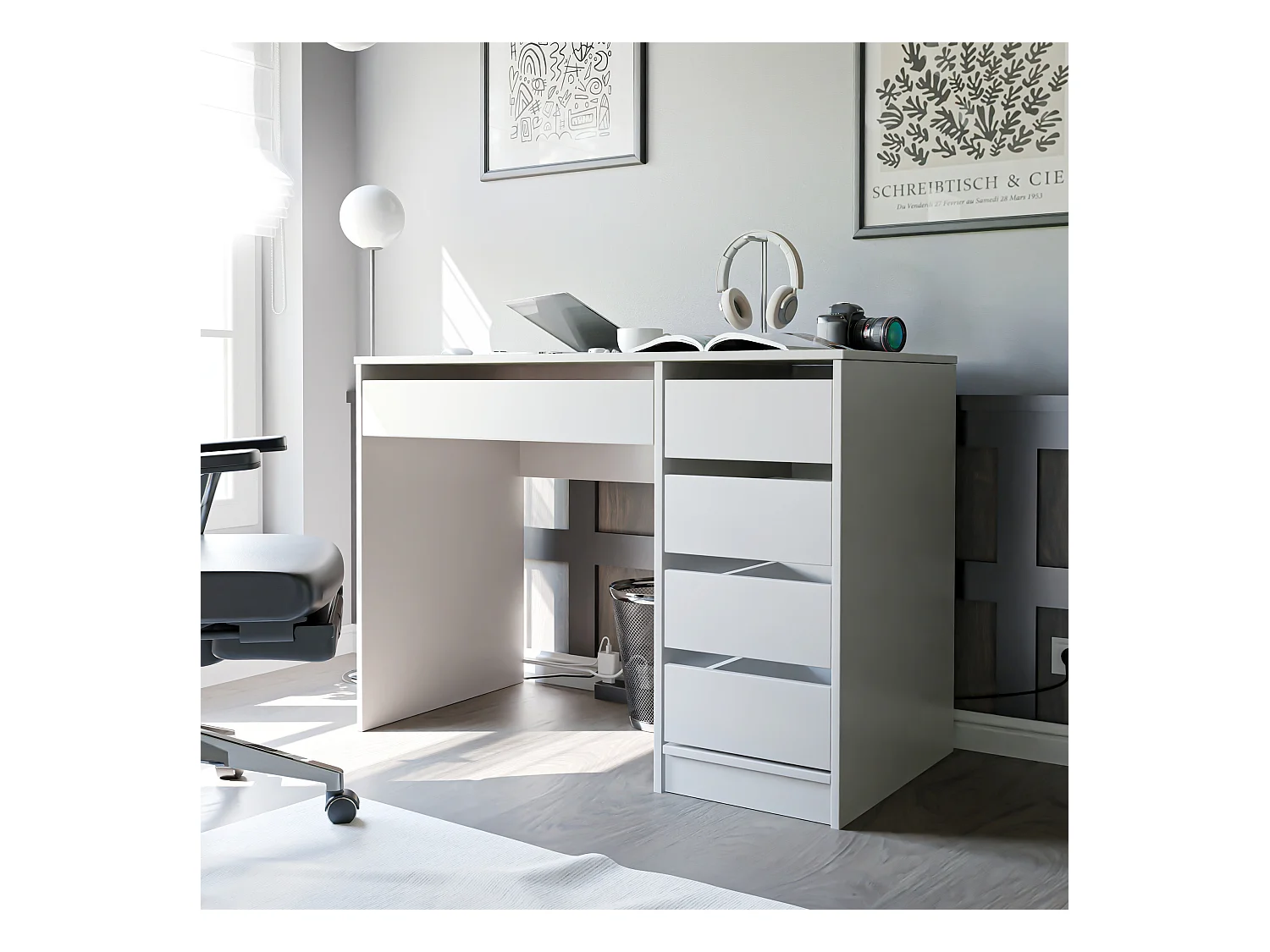 Bureau avec rangements cachemire