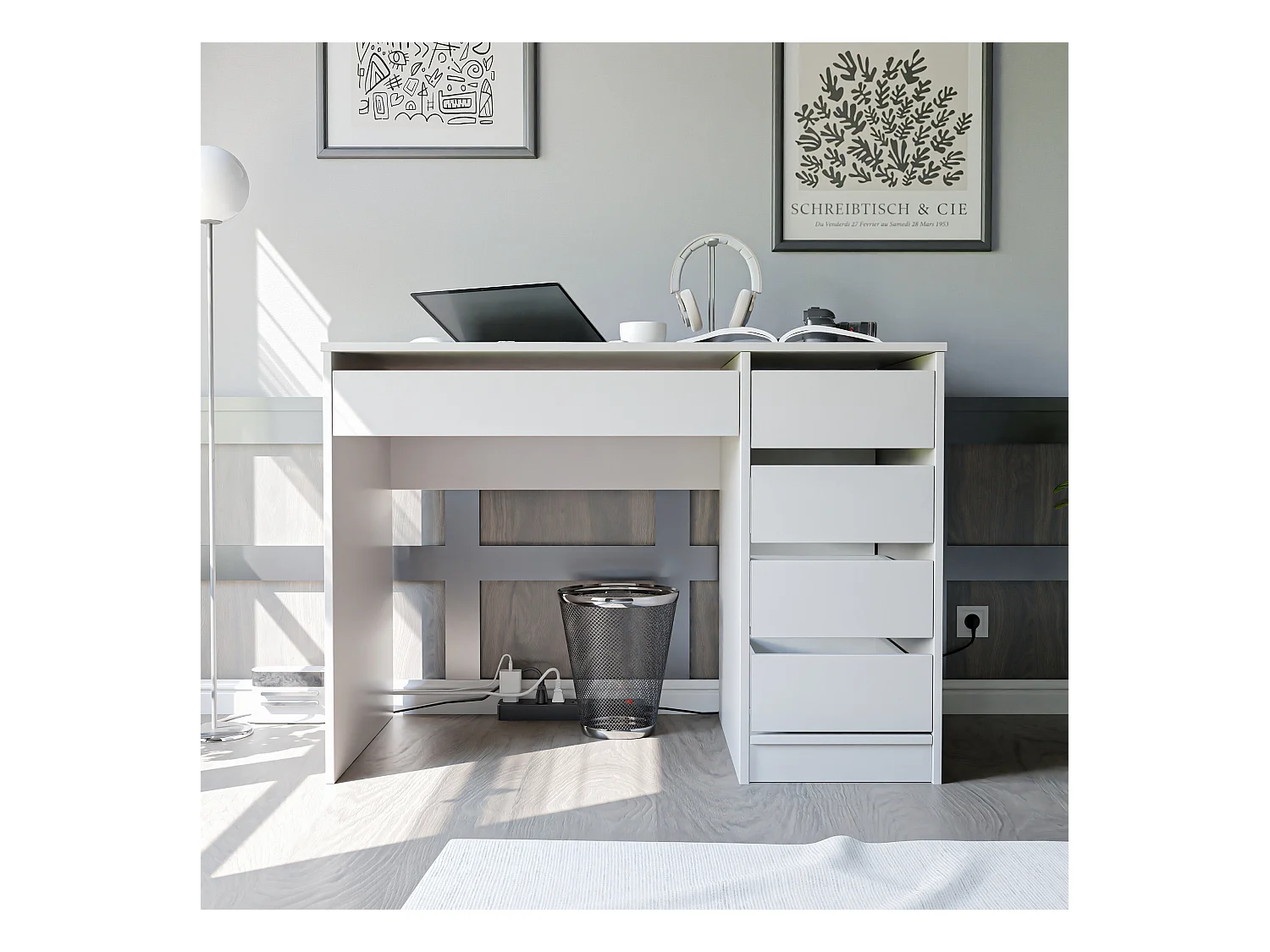 Bureau avec rangements cachemire