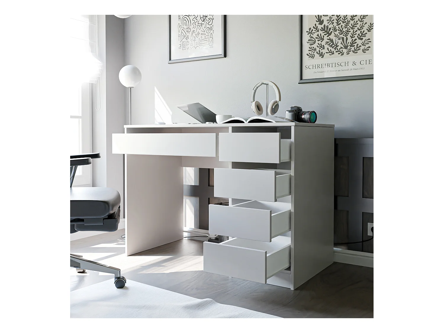 Bureau avec rangements cachemire