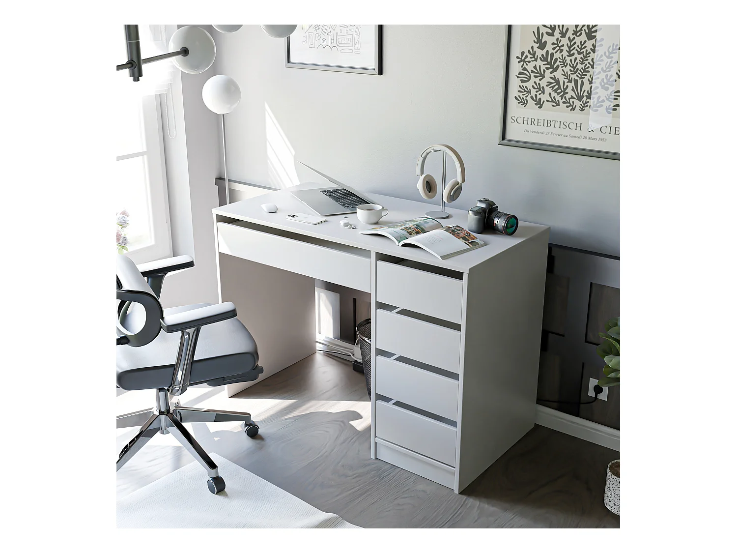 Bureau avec rangements cachemire