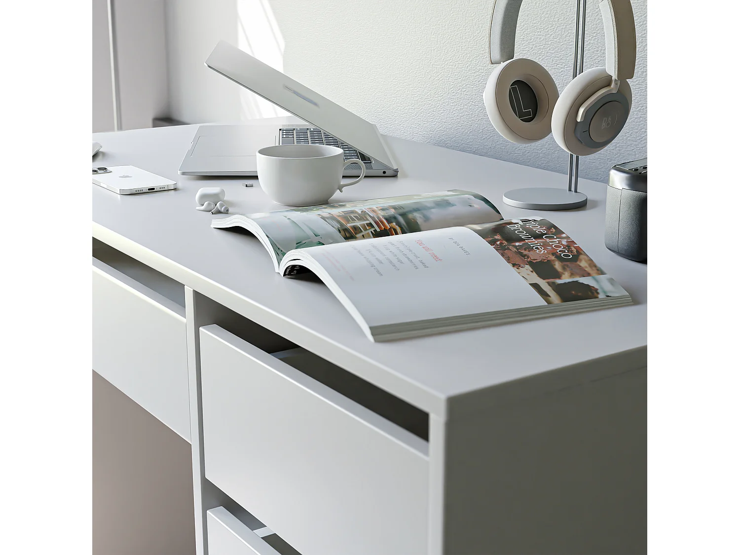 Bureau avec rangements cachemire