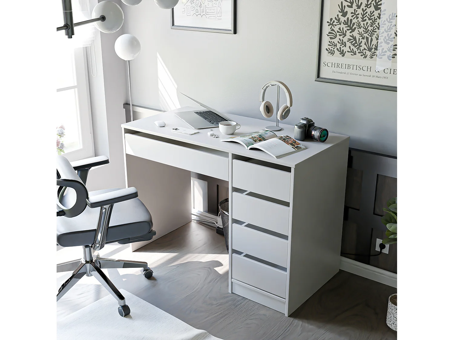 Bureau avec rangements cachemire