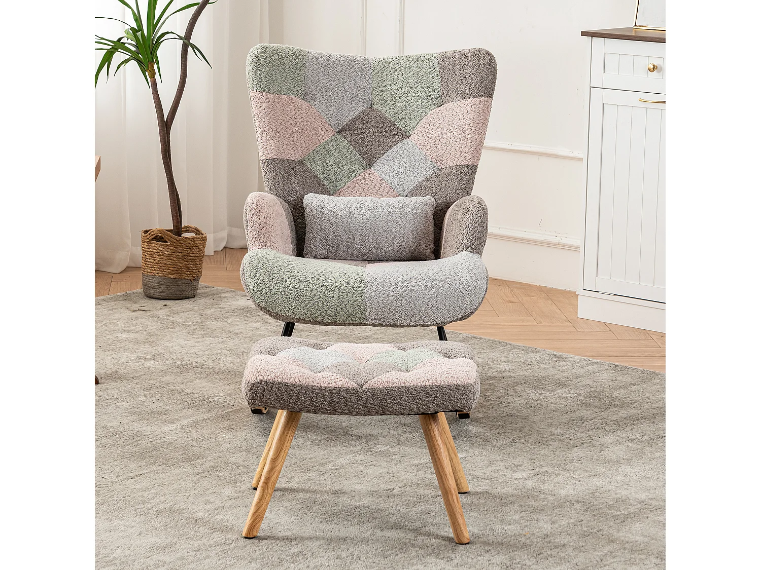 Fauteuil à Bascule Confortable, 93 Cm De Hauteur, Largeur D'assise 43 Cm – (49 X 38 X 37 Cm)