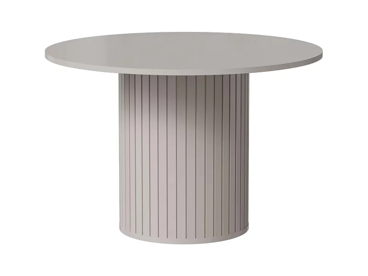 Table à manger ronde SENTO - 4 personnes, MDF Crème