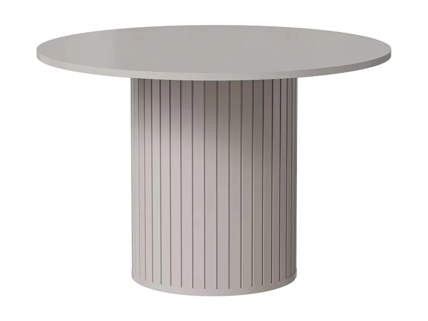 Table à manger ronde SENTO - 4 personnes, MDF Crème