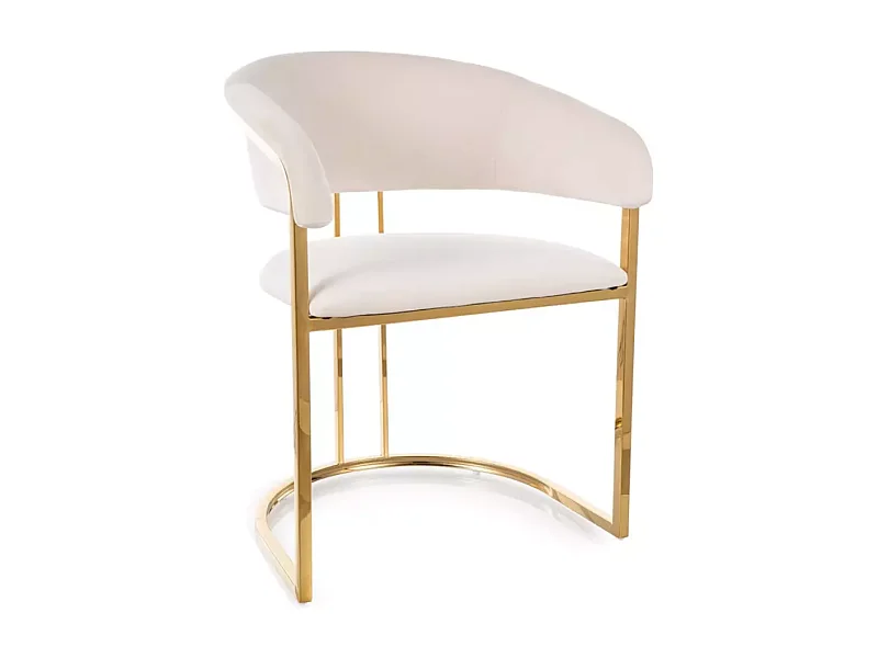 Chaise Mike/Housse en velours/Gris/Vert