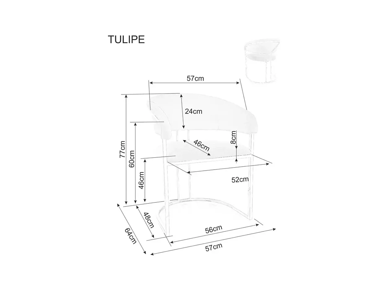 Sedia Mike/Rivestimento in velluto/Grigio/Verde