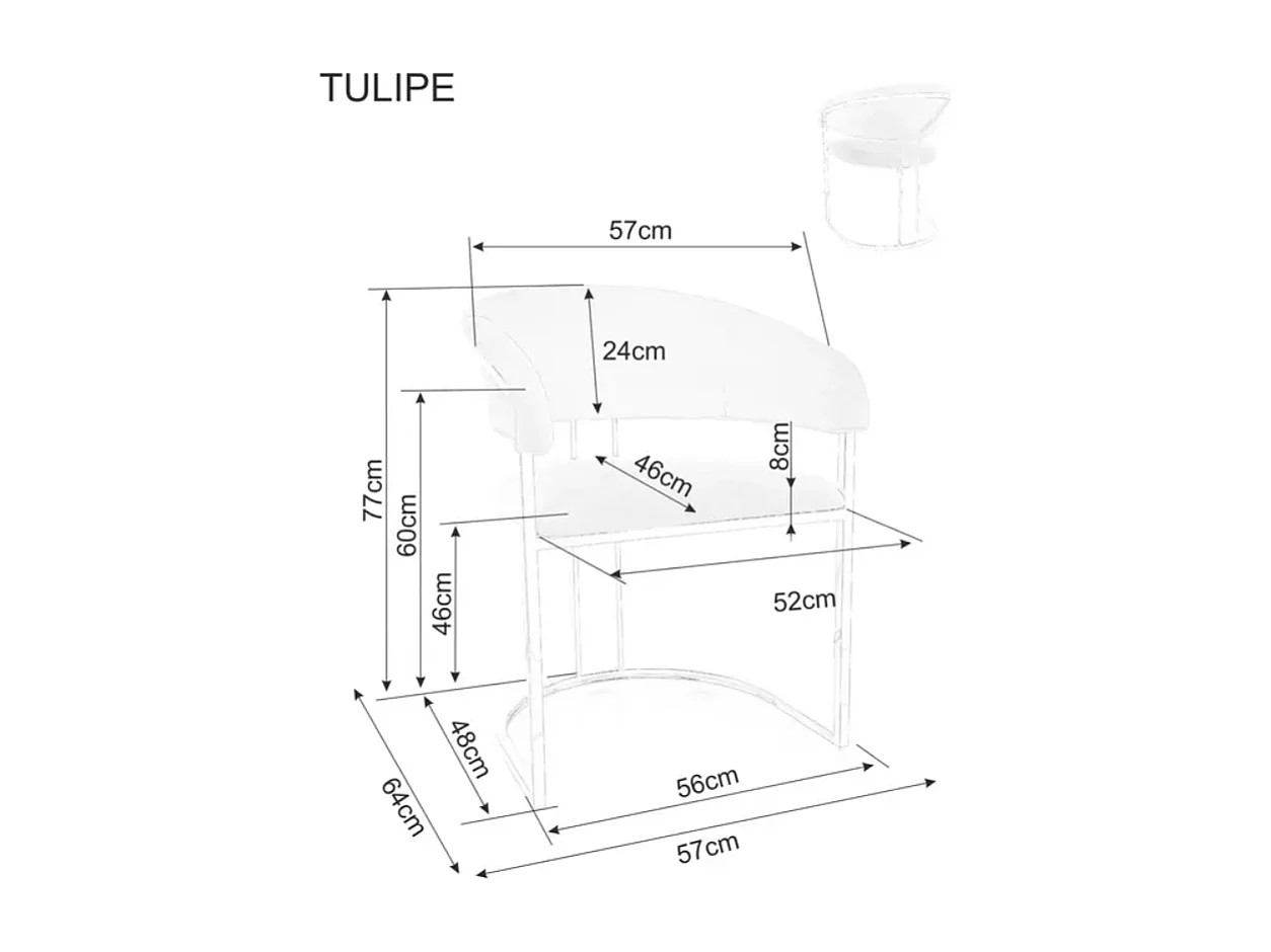 Sedia Mike/Rivestimento in velluto/Grigio/Verde