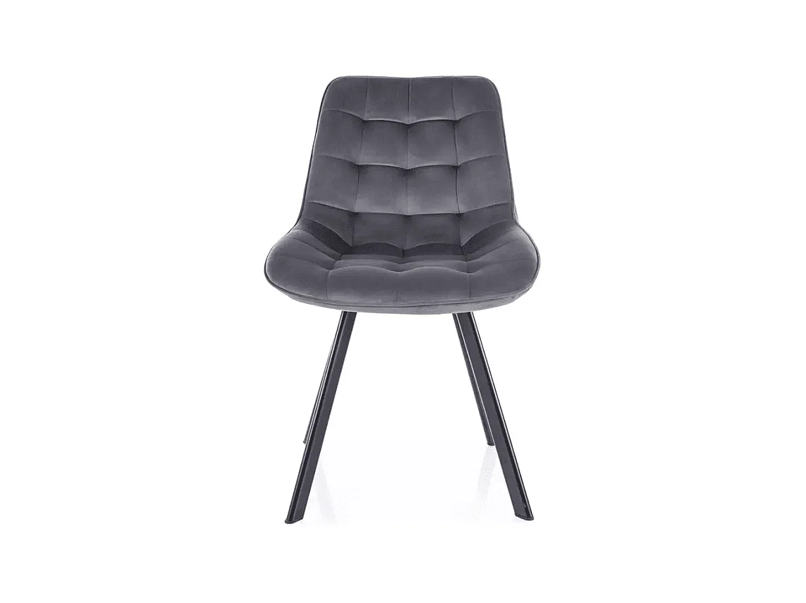 Chaise Monti/revêtement velours/rotation 180 degrés/Gris