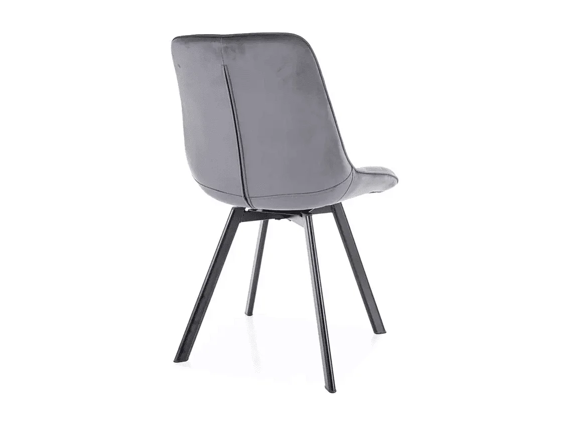 Stuhl Monti/Samtstoffbezug/Rotation 180Grad/Grau