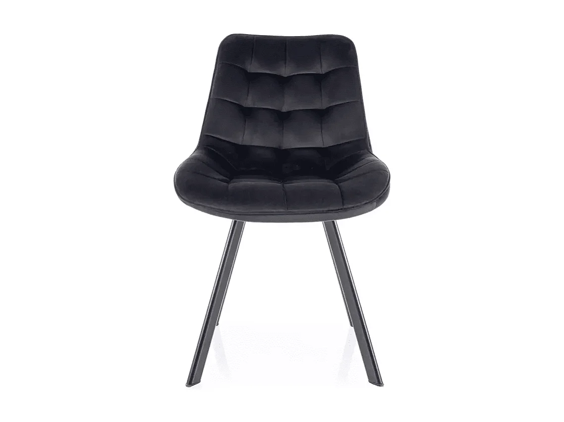 Chaise Monti/revêtement velours/rotation 180 degrés/Noir