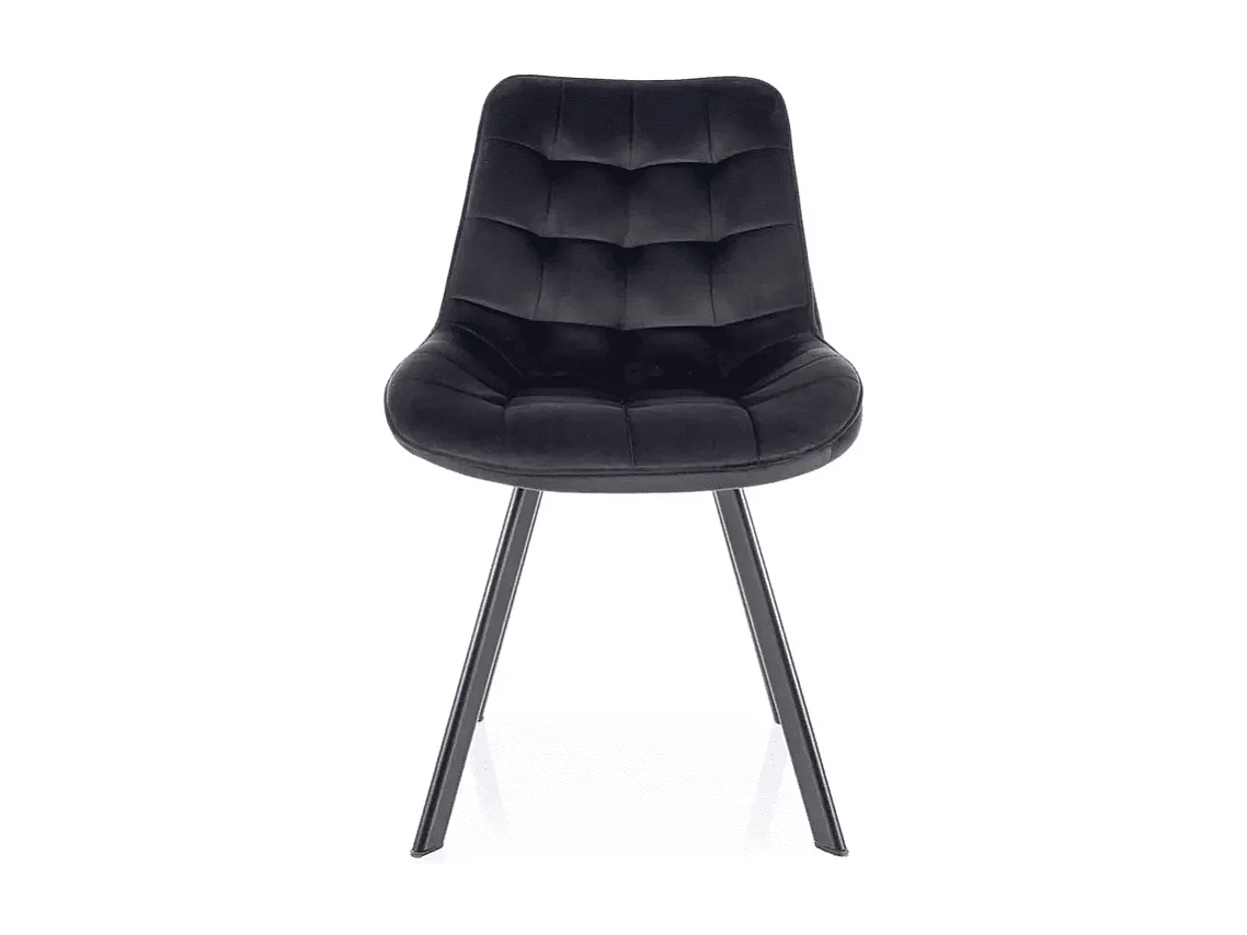 Stuhl Monti/Samtstoffbezug/Rotation 180Grad/Schwarz