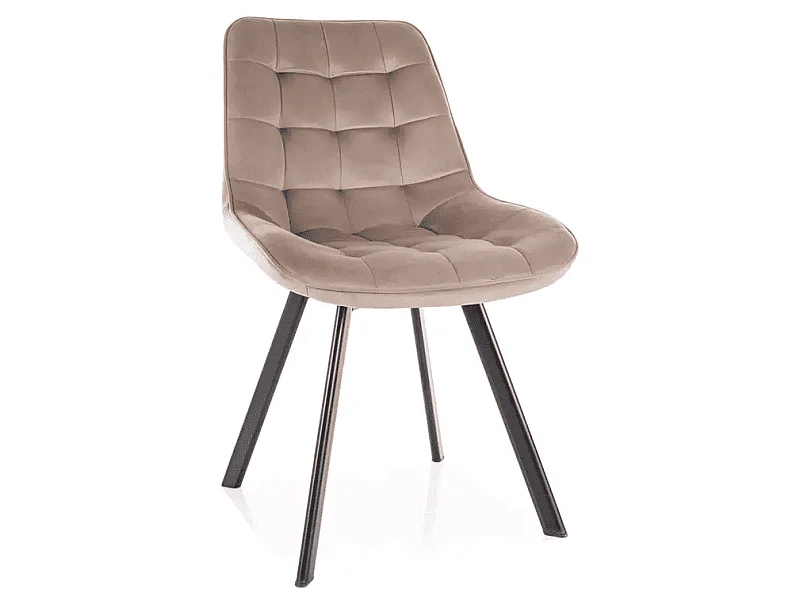 Stuhl Monti/Samtstoffbezug/Rotation 180Grad/Beige