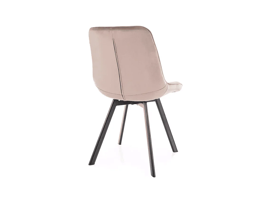 Chaise Monti/revêtement velours/rotation 180 degrés/Beige