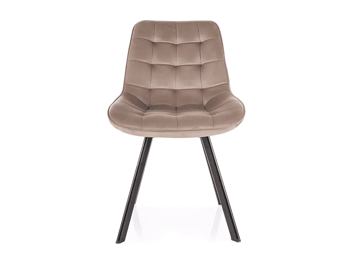 Chaise Monti/revêtement velours/rotation 180 degrés/Beige