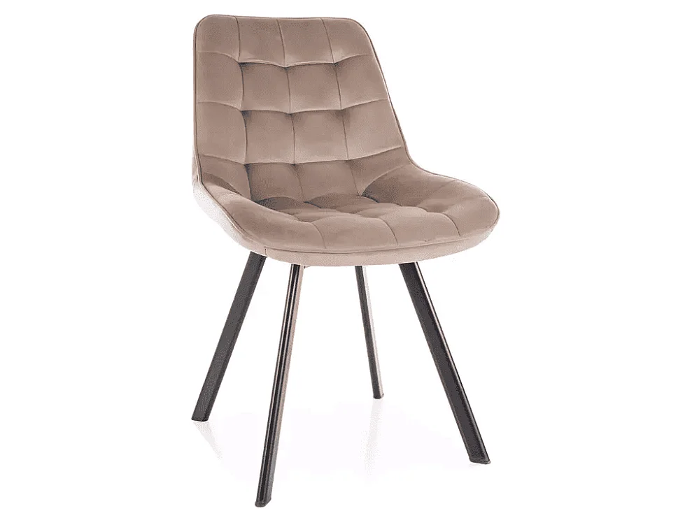 Chaise Monti/revêtement velours/rotation 180 degrés/Beige