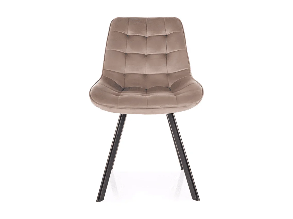 Chaise Monti/revêtement velours/rotation 180 degrés/Beige