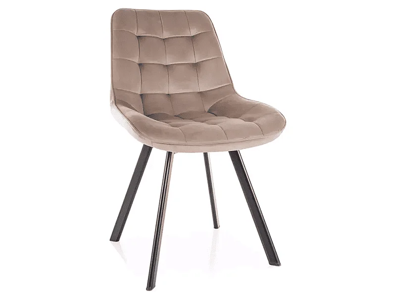 Chaise Monti/revêtement velours/rotation 180 degrés/Beige