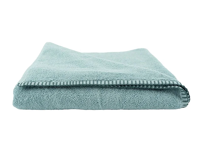 Serviette de toilette éponge bouclette 50x100 FJORD coton bleu glacier