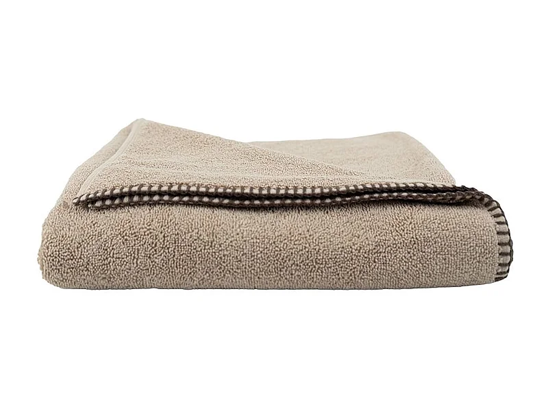 Serviette de toilette éponge bouclette 50x100 FJORD coton beige sable